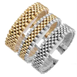 Banda de reloj de acero inoxidable s￳lido de 20 mm para Rolex DateJust Watch Bands Store Store Bracelet256n