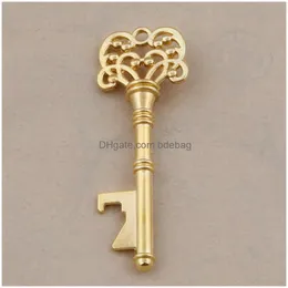 Openers Key Shape Bottle Opener Alloy Edc Keychain Women And Men Pendant Siery Gold Business Gifts 0 9Sm C1 Drop Delivery Home Garde Dhci2