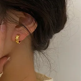 Hoop Huggie Hoop Earrings Chunky For Women 18K Gold Plated Thick Earring Small Huggie Hoops