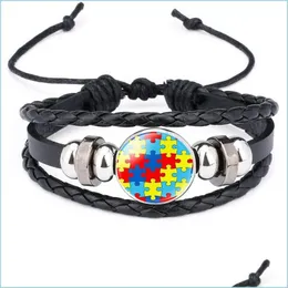 Bracelets de charme Autismo Bracelet de vidro Cabocha