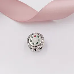 925 Sterling Silver Beads Feliz Navidad Dangle Charm Mixed Enamel Charms Fits European Pandora Style Jewelry Bracelets & Necklace ENG792016CZ22 AnnaJewel