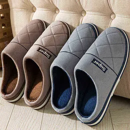 Men Home Indoor Slippers Platform Farmer Fur Plush Cotton Shoes Male Fluffy Indoor Slippers Suede Bedroom Warm Slides 2021 J220716