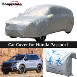 Okładki samochodowe do okładki samochodowej Honda Passport Outdoor Antiuv Sunshade Rain Rain Snow Droproof Cover J220907