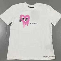 サマーPAメンレディースパームTシャツマンスタイリストティーギロチンベアパームプリント半袖切り捨てられたベアアングルティーアングルエンジェルTシャツYH