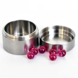 JCVAP Rio Titanium Jar с 4 -мм Ruby Terp Pearls Container Metal Box для рубиновых шариков SIC Quartz Beads вставьте пик Atomizer310O