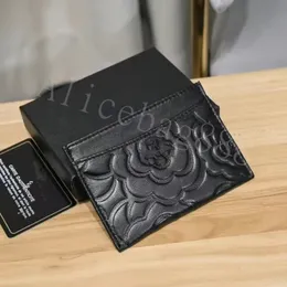 Hot Card Holder Portfel Krótki futerał Torebka PU Leather Pouch Pikowana prawdziwa skóra Damskie torebki męskie Męskie Breloczek Credit Coin Clutch Mini Bag Brązowe płótno