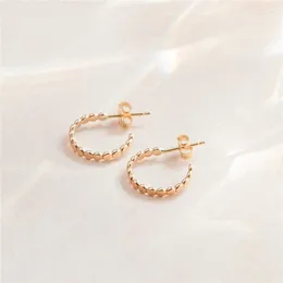 Hoop örhängen riktig 14k guldfylld dot boho pärlstav efter minimalistiska smycken tarnish motstånd hypoallergenic