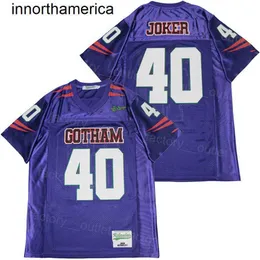 Programa de TV de futebol masculino Gotham Rogues Gallery 40 Jersey Jersey Moive Team Purple Color Hip Hop Bordado Hiphop College para f￣s de esporte Top/High