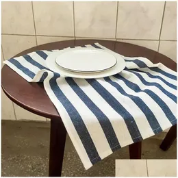 Table Napkin Napkin Cloth Japanese Yarndyed Fresh Pure Cotton Mat Table Fashion Simple El Pendant Po Background 3 N2 Drop Delivery H Dhj8C