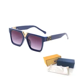 المليونير العلامة التجارية Womans Sunglasses Luxury Mens Sun Glasses UV Protection Men Designer Eyeglass Bradient Metal Metaling Women Massacles With Boxs Poxs Original