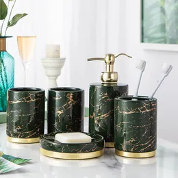 Set di accessori per il bagno Bagno nordico Toilette Articoli per la casa Tazza per collutorio in ceramica di lusso Forniture El