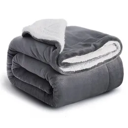 Blanket Thick Winter Duvet Cover Warm Wool For Bed Office Travel Double Bedspread on the bed Couple Queen Size 221122