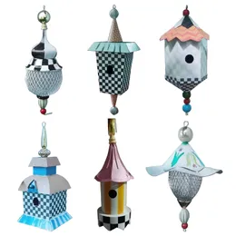 Other Pet Supplies Bird Feeder Hanging Birdhouse Delicate Garden Decorations Metal Bird House Nest for Small Finch Wild Birds 221122