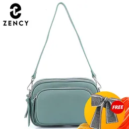 Tasarımcı Çantası Zency Basit Sıradan Çantalar Tasarım Kadınlar Omuz Üst Katman İnek Keli Deri Çanta Daha Fazla Cepler Büyük Kapasiteli Kadın Crossbody Bag