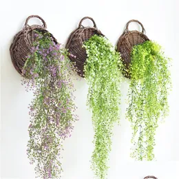装飾的な花の花輪ファッション装飾的な花人工花輪パーティーサプライガーデングリーンシミュレーション植物葉ratり我々