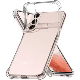 Slim Clear Case för Samsung Galaxy S23 Ultra Plus transparent airbag -stötsäker TPU -täckning för Galaxy S22 S21 S20 FE S10 Plus S9