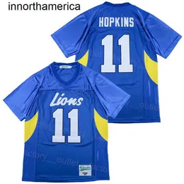 Men High School Daniel Football 11 DeAndre Hopkins Jersey College All Stitched Breathable For Sport F￣s Hip Hop Team Blue Moive Top Quality