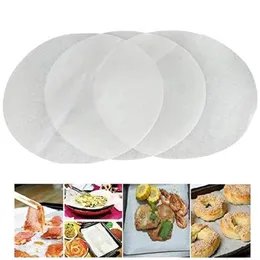 500Pcs/Lot Round Reusable Cake For Air Fryer Oil-proof Baking Paper Mat Loaf Bread Barbecue Home Kitchen Multipurpose DIY Non Stick LX5285