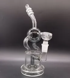 Mini 8-calowe szklane fajki wodne Bongo z oponą Perc Round Ball Design Dab Rigs Kolorowe fajki