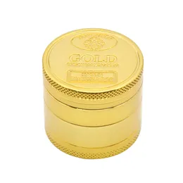 Gold Coin Metal Paling Herb Grillers Tobacco 4-elementowe szlifowanie ręcznie szkielet złoty styl monety styl