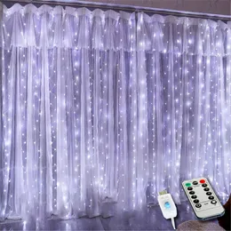 Christmas Decorations RGB LED Curtain String Fairy Lights Year Wedding Decoration 2023 Bedroom Light Room Decor Aesthetic Nightlights 221122