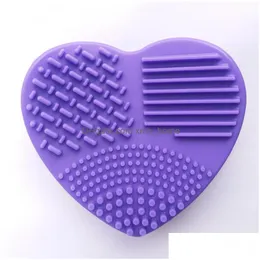 Rengöringsborstar Sile Makeup Brush Cleaner Colorf Borsts Wash Eggs Hearts Tormt Washings Tool Bekvämt och snabb 1 55hr E2 Drop de DHW7B