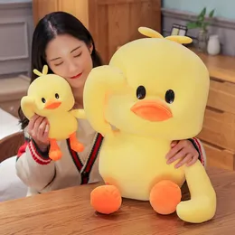 Kawaii Little Yellow Duck Doll Plush Toy Girl Mandle Hand Donncing Patinho Criança de pelúcia Sonothing Girl Girl Presens de Natal TT1122