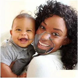 Designer Masks Originality Visor Transparent Breathable Lip Language Face Mask Reusable Fashion Accesories Woman Man Mouth Masks 8Yx Dh1Vb