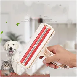 Lint Rollers Brushes2way Pet Roller Puppy Cleaning Brush Dog Cat Sofa Carpet Cleaner Brushes Furniture Lint 698 K2ドロップ配達DHH43