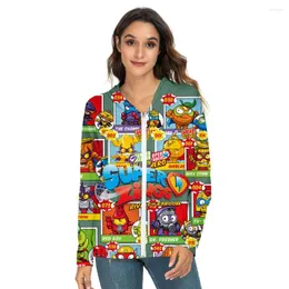 رجال رجال الرجال الأطفال superzings Zipper Sunscreen سترة Sweatshirts Boys Girls Super zings harajuku cartoon anime cosplay custome