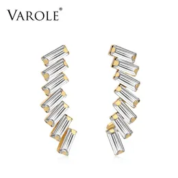Varole Shining Crystal Ear clipe Women039s Brincos de gotas de jóias cúbicas para mulheres jóias para presentes