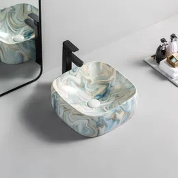 Bath Accessory Set High Quality Wholesale Customize Table Top El Villa Washroom Ceramic Art Color Basin
