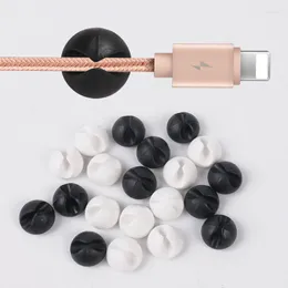 السنانير 5/10 PCS كابل ويندر منظم مقطع مكتب مرتبة منظم سلك سلك USB حامل شاحن آمن