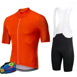 Yarış setleri açık havada bisiklet sürme takım elbise spor giyim kısa kollu erkekler nem emme ve ter fitil hareket giyim
