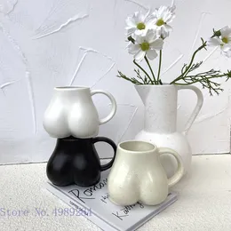 Muggar Creative Ceramic Mug Milk Smak Butt Body Shape Naken Lovely Cup Handtag Design Desktop Storage Home Decoration Coffee Cups 221122