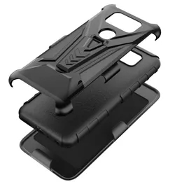 TPU PC Holster Combo Smart Phone Case för Samsung Galaxy A14 5G Cricket Icon 4 Ovation 2 3 Mobiltelefonomslag med Kickstand