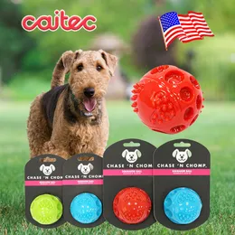 Собачьи игрушки жуют Caitec Squeucking Bouncing Balling Ball Dainful Floatable Springy Pet Squeaky, устойчивый к маленькому до большому S 221122