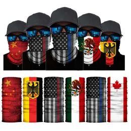 M￡scaras de festa Winter pesco￧o de ciclismo quente face bandana bandeira nacional impress￣o balaclava Balaclava Multi Sconhor Face Shield Homens Momente M￡scara M￡scara