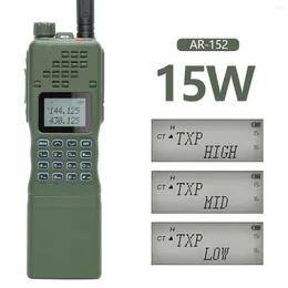 Walkie Talkie Baofeng AR-152 VHF/UHF Ham Radio 15W Potente 12000mAh Bateria Portátil Jogo Tático AN /PRC-152 Bidirecional
