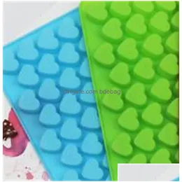 Baking Moulds Chocolate Mod Silica Gel Mini Heart Shaped Lattice Pattern Die Valentine Day Mti Colors Mods Arrival 1 6Mh L1 Drop Del Dhqsg