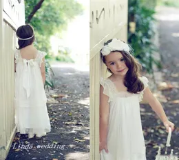2019 Cute Flower Girl Dresses High Quality Lace Pretty Little Kids First Communion Dress For Girls Boho Wedding4622659