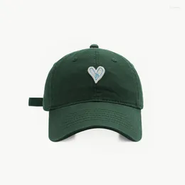 Ball Caps Fashion Outdoor Heart Вышивая бейсболка для мужчин женские шляпы грузовиков Регулируемая уличное хип -хоп Snapback Gorras