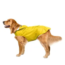 Odzież dla psa Big Dog Rain Coat Wodoodporna refleksyjna siatka z kapturem pet deszczowe ubrania na zewnątrz retriever psy