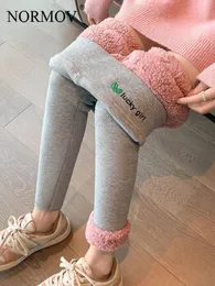 Женские брюки Capris Normov Winter Wick Writh Plush Women Fashion с высокой талией.