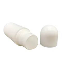 50 ml plast deodorant rullflaskor hdpe vit tom rulle på flaska 50cc rol-on boll flaska parfym lotion lätt behållare 100psc/parti