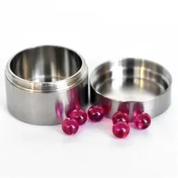 JCVAP Rio Titanium Jar с 4 -мм Ruby Terp Pearls Container Metal Box для рубиновых шариков SIC Quartz Beads вставьте пик Atomizer2690