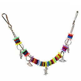 Andra husdjurstillbehör Pet Products Bird Birdcage Accessories Papegoja Rainbow Plastic Chain Molar Mouth Bite Bridge Swing Toys 2pClot 221122