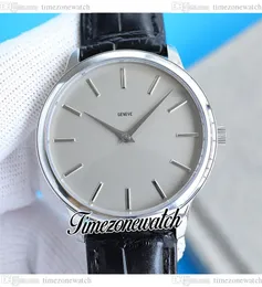 MKF 40 mm tradycja Ultra-thin 43076/000p-9875 męska zegarek A9015 Automatyczne szary markery kijowe stalowe paski skórzane zegarki TWVC TimeZoneWatch E173