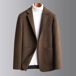 Men's Suits Blazers wool single middleaged young leisure woolen suit coat Loose Oversized Summer Top 221121