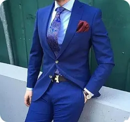 Royal Blue Mens Wedding Tuxedos Notch Revers Groomsmen WeddingTuxedos Popul￤rer Mann Blazers Jacke 2 St￼ck Suitjacketpantsti6552853